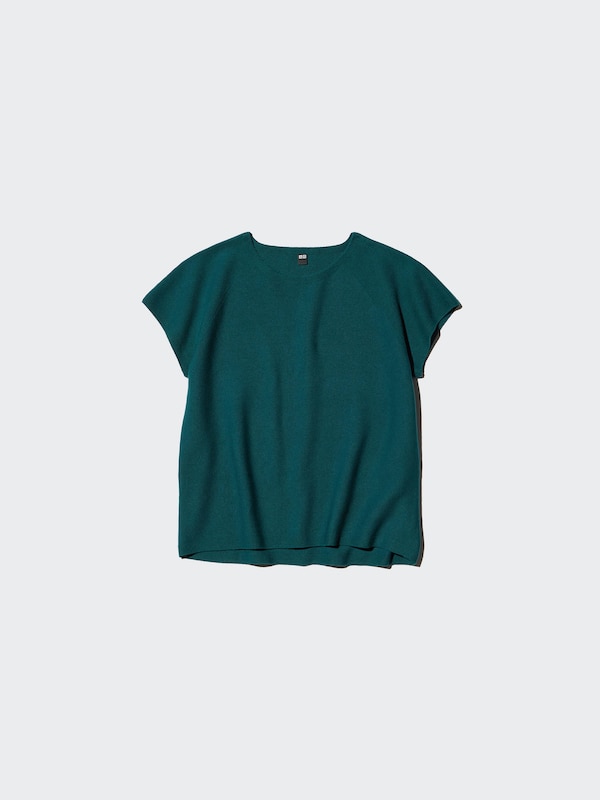 3D Knit Cotton Crew Neck Sweater