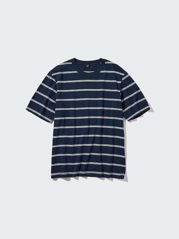 슬러브코튼스트라이프크루넥T