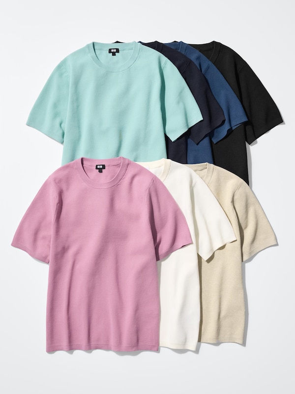 ウォッシャブルミラノリブニットTシャツ