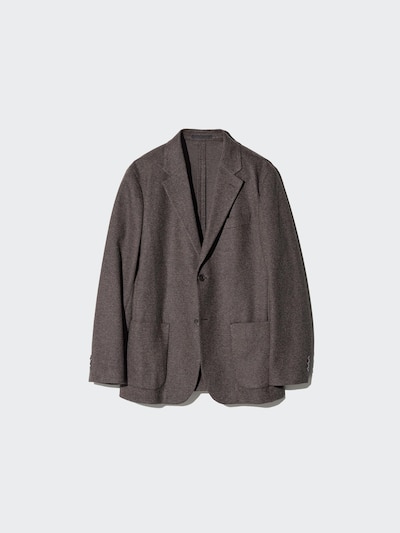 Brushed Jersey Jacket | Tweed Patterned