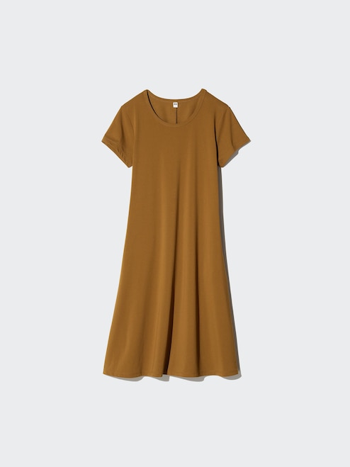uniqlo airism midi dress Stylish Uniqlo Airism Dress in Beige for Midsize Fashion