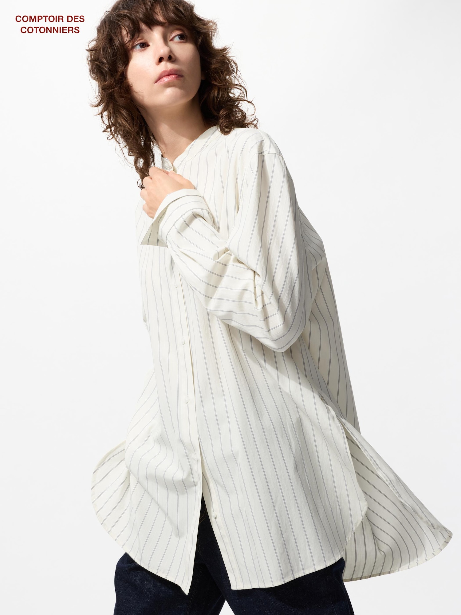 COMPTOIR DES COTONNIERS◆長袖ブラウス/38/レーヨン/CRM/無地 COMPTOIR DES COTONNIERS】ブラウス オフホワイト 新品 - メルカリ