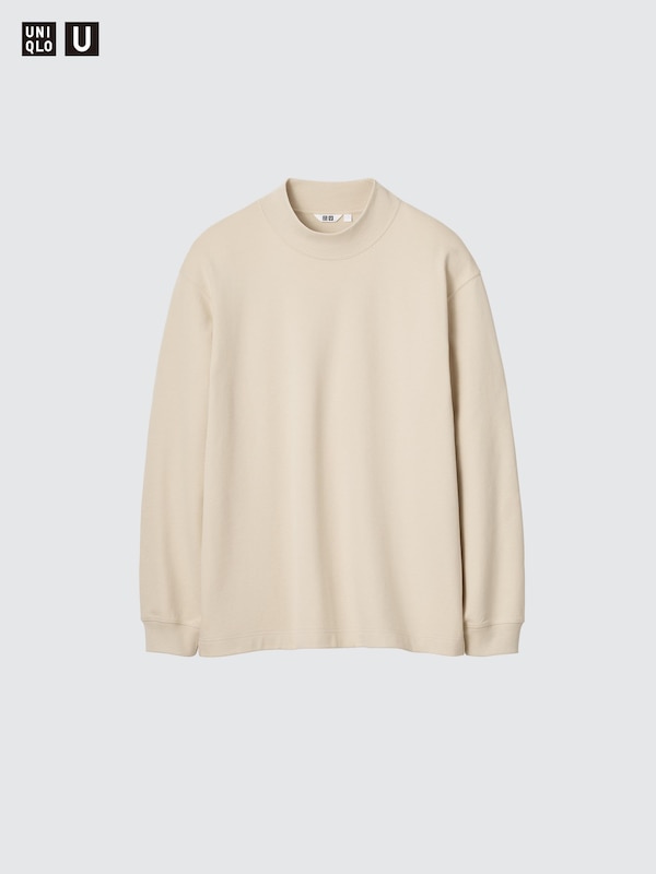 ブラッシュドモックネックTシャツ/長袖