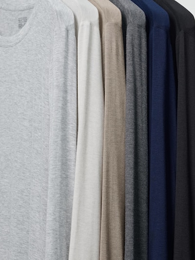 極暖ヒートテックカシミヤブレンドクルーT/9分袖 4