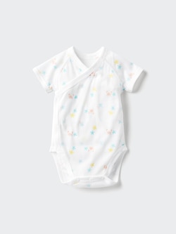 コットンメッシュボディスーツ/前開き