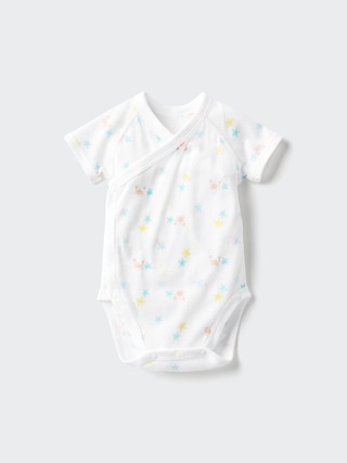 コットンメッシュボディスーツ/前開き