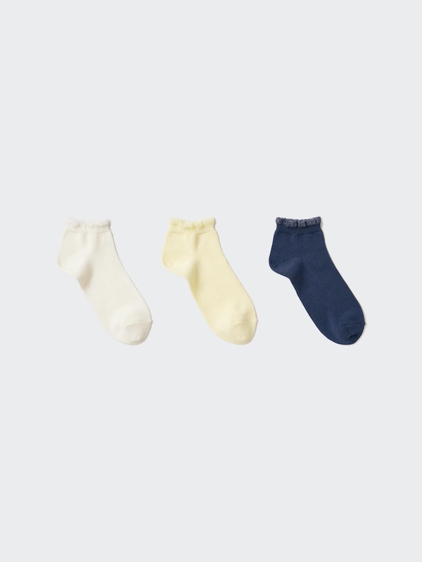 GIRLS Short Socks 3 Pack Frill