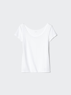AIRism Scoop Neck T-Shirt Sleeve
