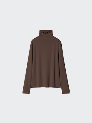 AIRism UV Protection High Neck T-Shirt | Long Sleeve