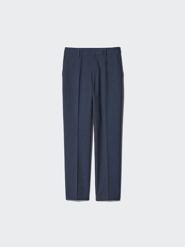 スマートアンクルパンツ/ストライプ/丈長め