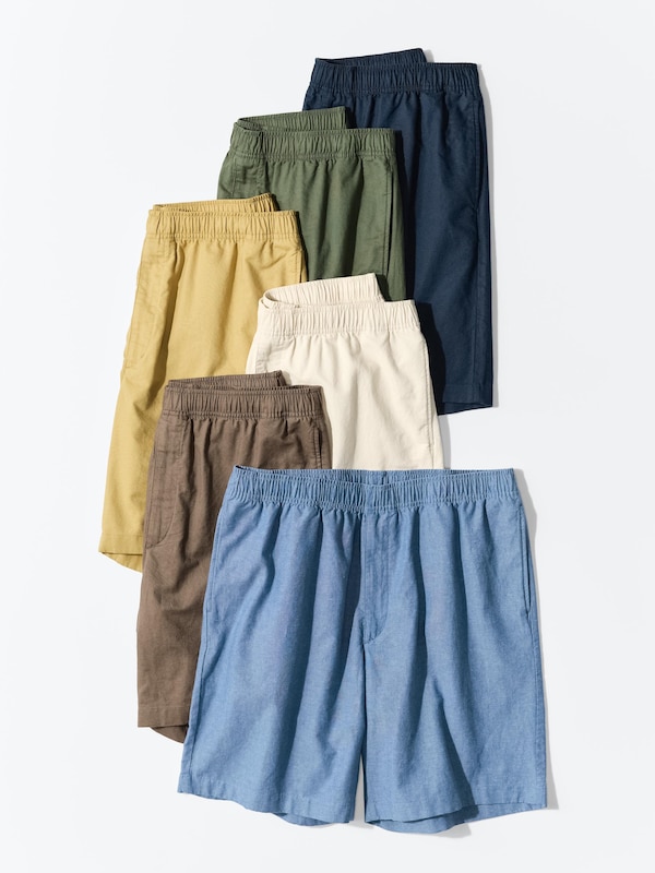 Linen Blend Easy Shorts
