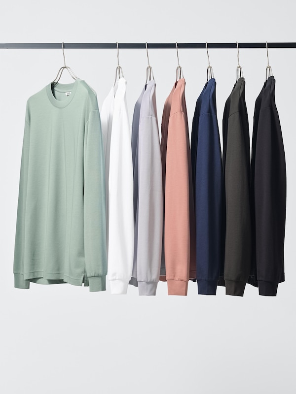 AIRism Cotton Crew Neck T-Shirt | Long Sleeve