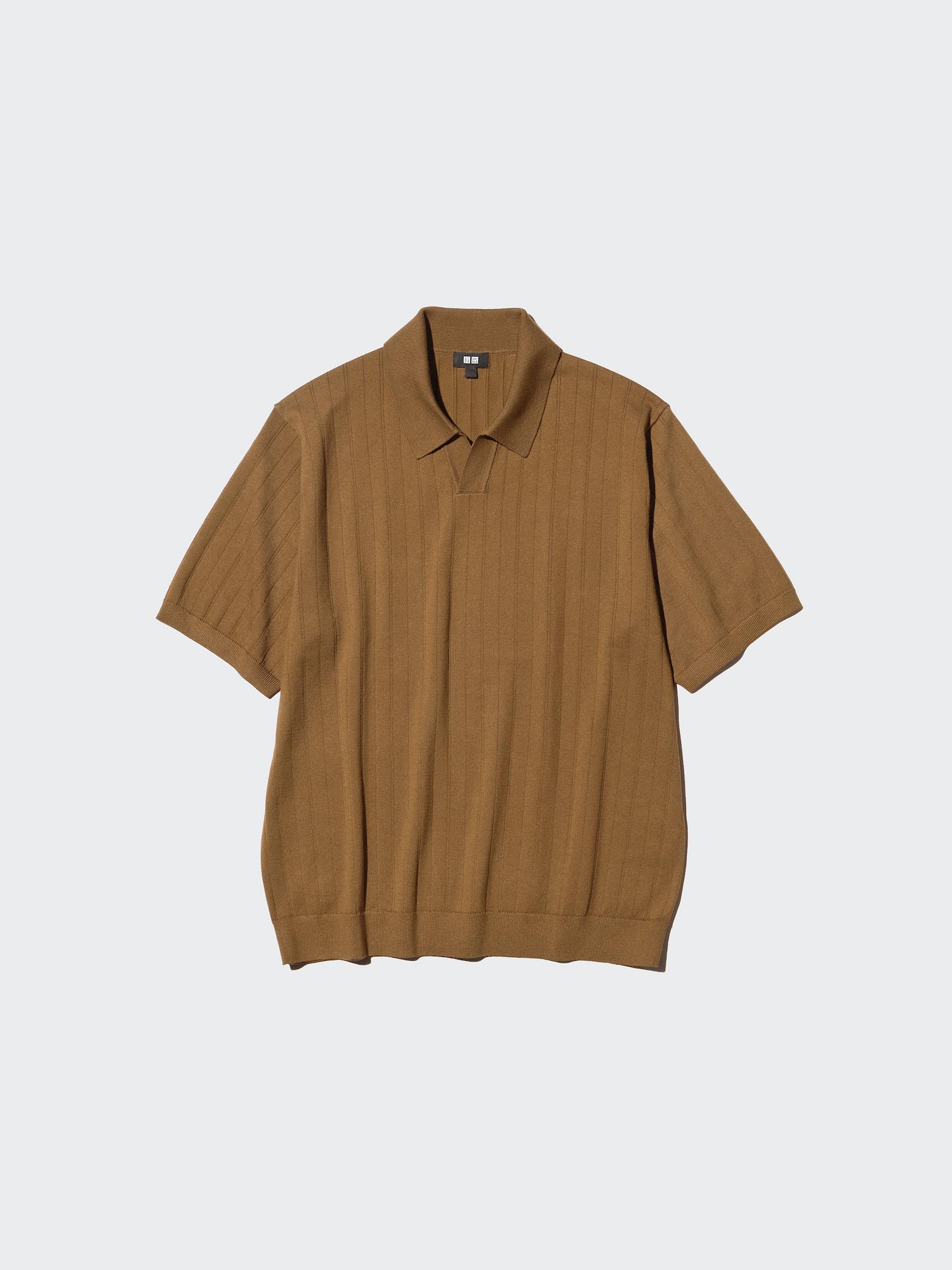 Men's Washable Knitted Skipper Polo Shirt | UNIQLO IN