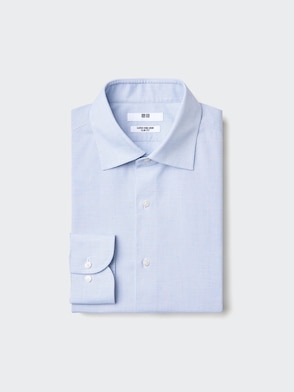 Super Non Iron Slim Fit No Pocket Long Sleeve Shirt (Button-down)