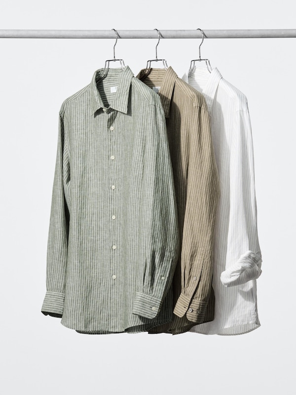 Premium Linen Shirt | Long Sleeve | Stripe