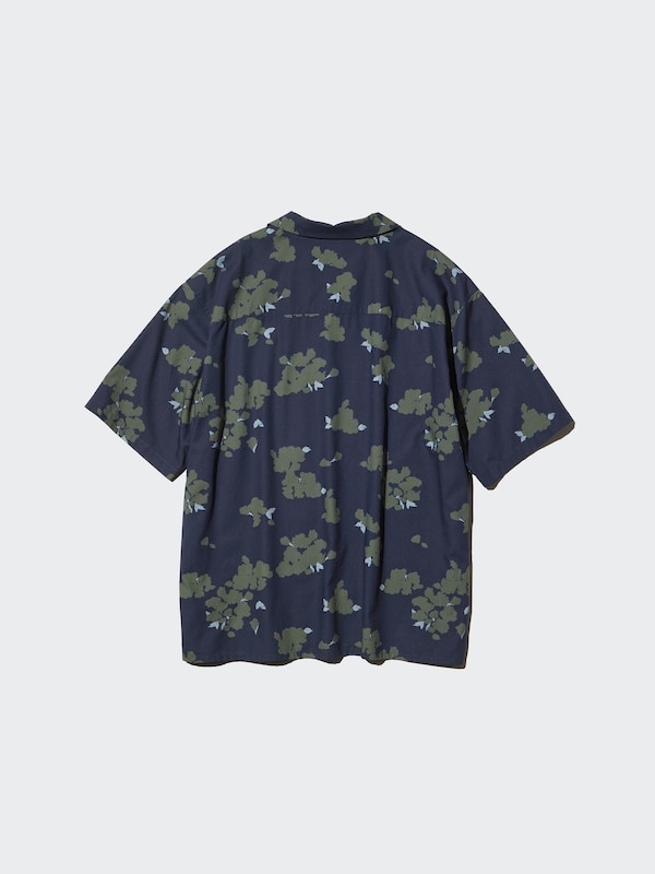Open Collar Shirt Short Sleeve | Printed