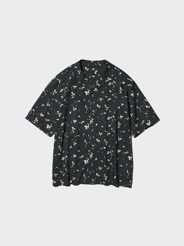 Open Collar Shirt Short Sleeve | Printed