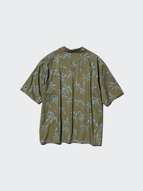 Open Collar Shirt Short Sleeve | Printed