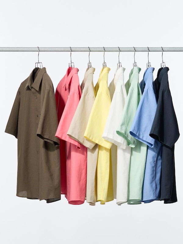 코튼리넨셔츠(반팔)