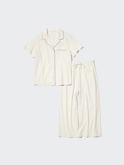 AIRism Katun Piyama Lengan Pendek (Celana Panjang)