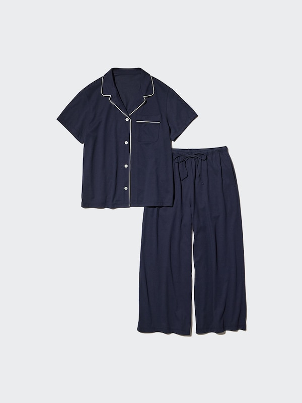 AIRism Cotton Pajamas Short Sleeve (Long Pants)