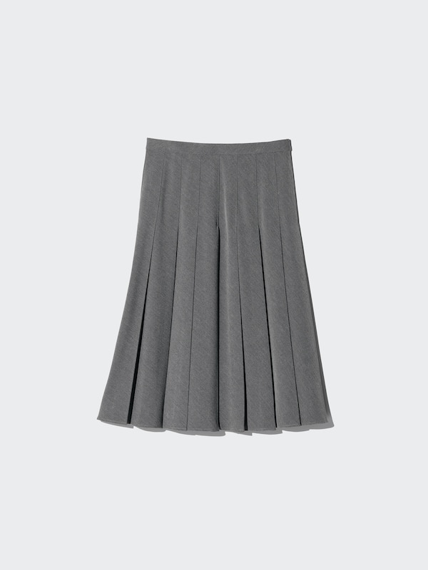 와이드플리츠미디스커트(치마길이69~73cm)