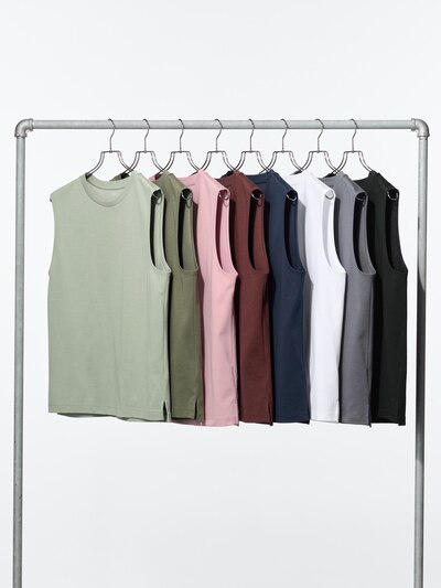 エアリズムコットンノースリーブTシャツ 4
