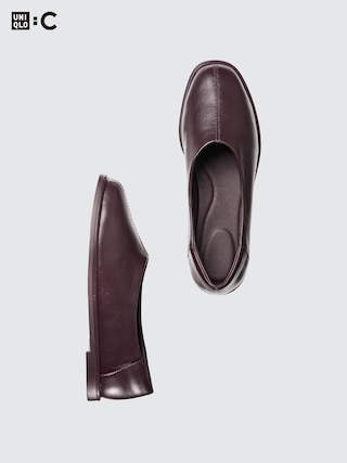 スクエアフラットシューズ