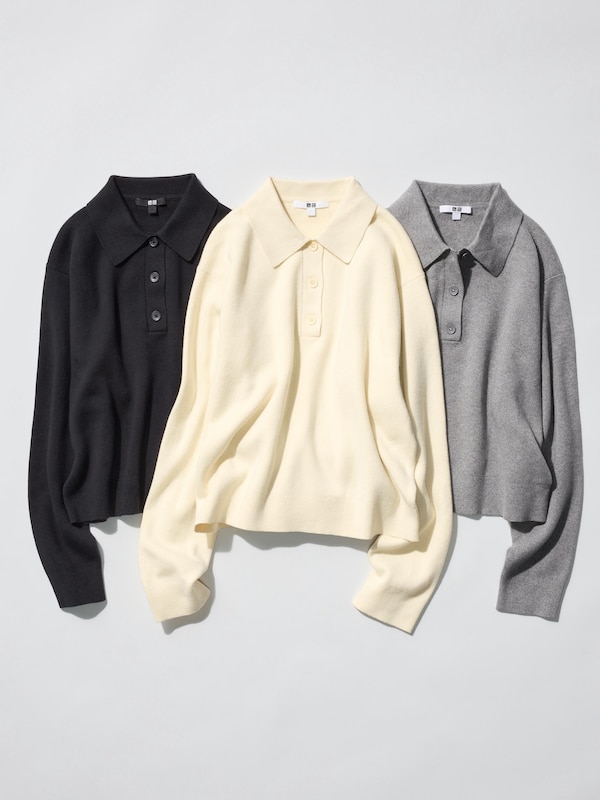 Smooth Cotton Polo Sweater