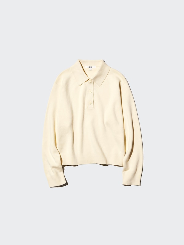 Smooth Cotton Polo Sweater