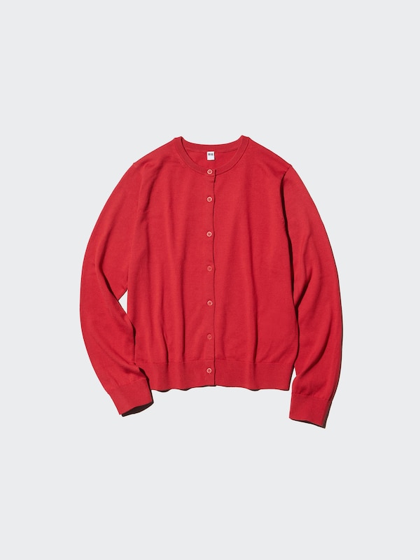 UVカットクルーネックカーディガン