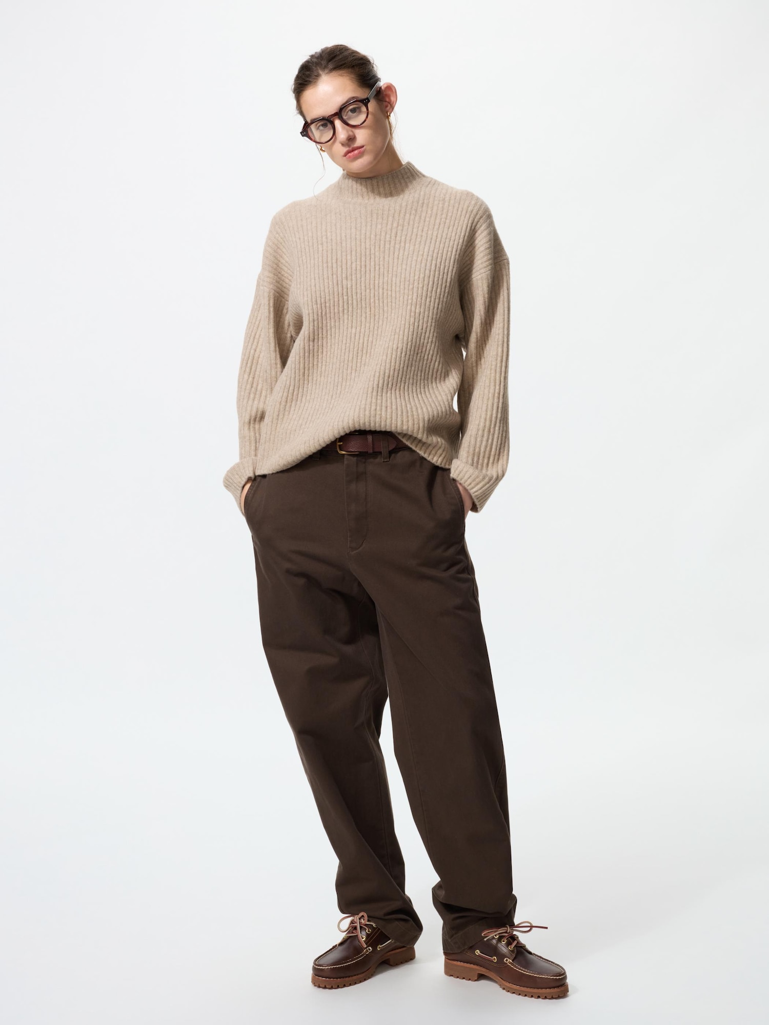 ユニクロ公式 | スフレヤーンモックネックセーター