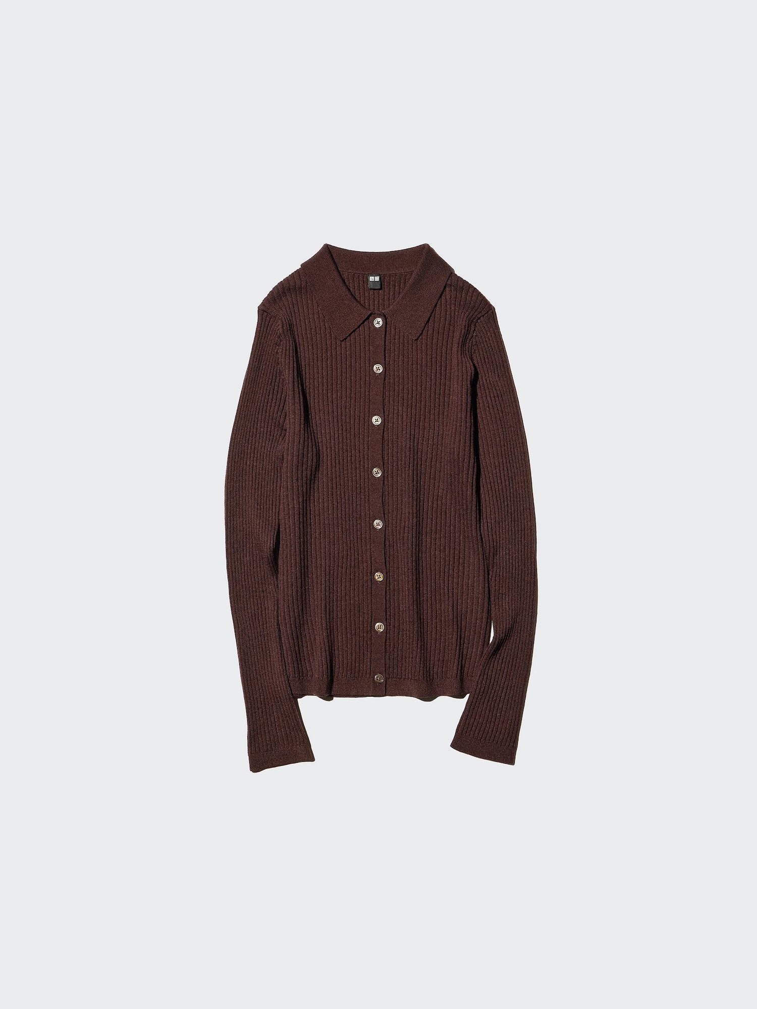 ユニクロ公式 | メリノブレンドリブポロカーディガン