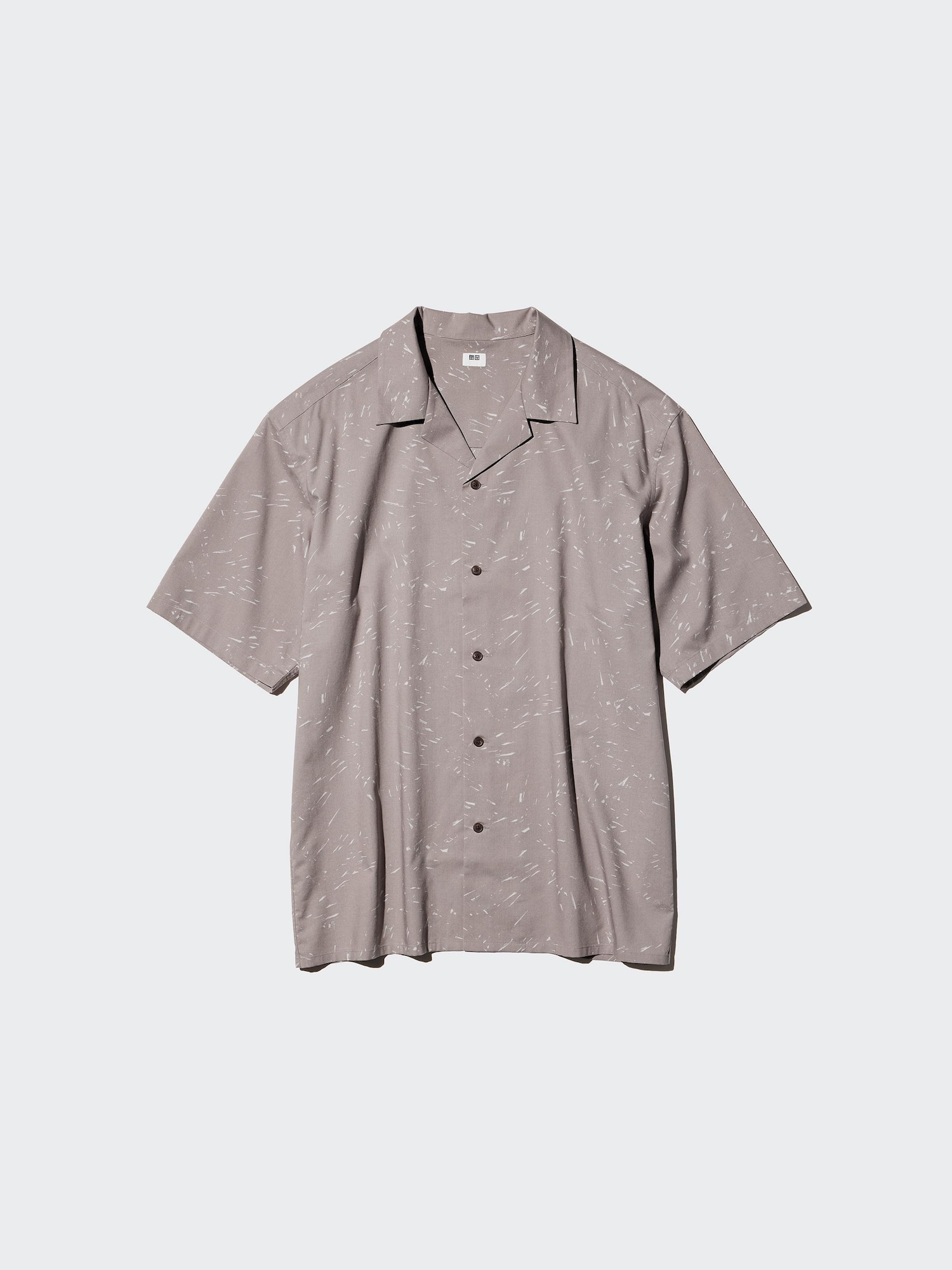 MEN'S MODAL COTTON OPEN COLLAR SHIRT SHORT SLEEVE PRINT | UNIQLO SG