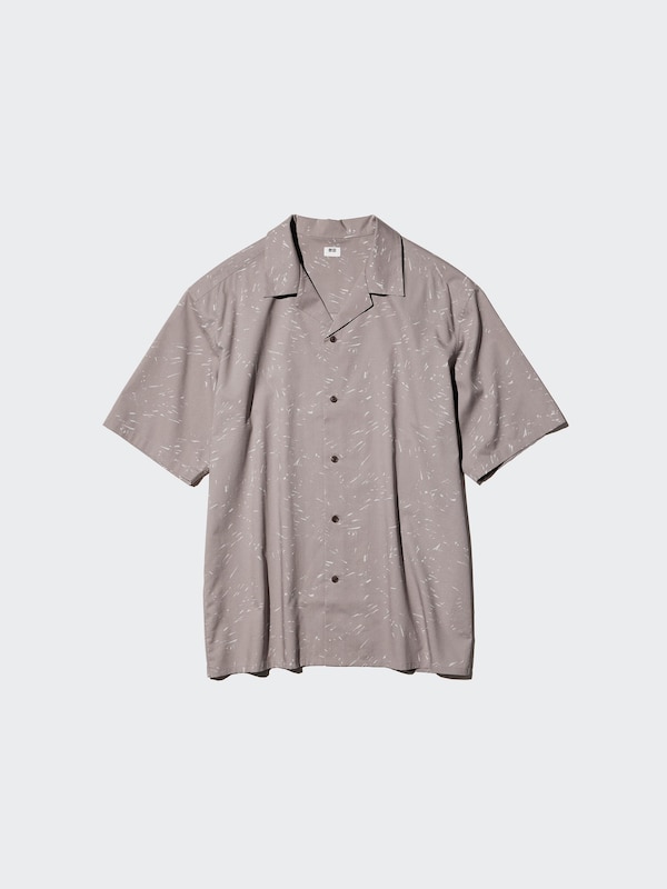 Open Collar Shirt Short Sleeve
