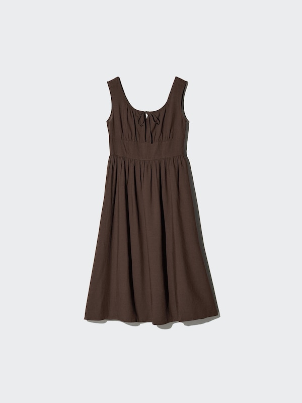 uniqlo linen blend shirring sleeveless dress Uniqlo Linen Blend Shirring Sleeveless Dress, Women's Fashion, Dresses &  Sets, Dresses on Carousell