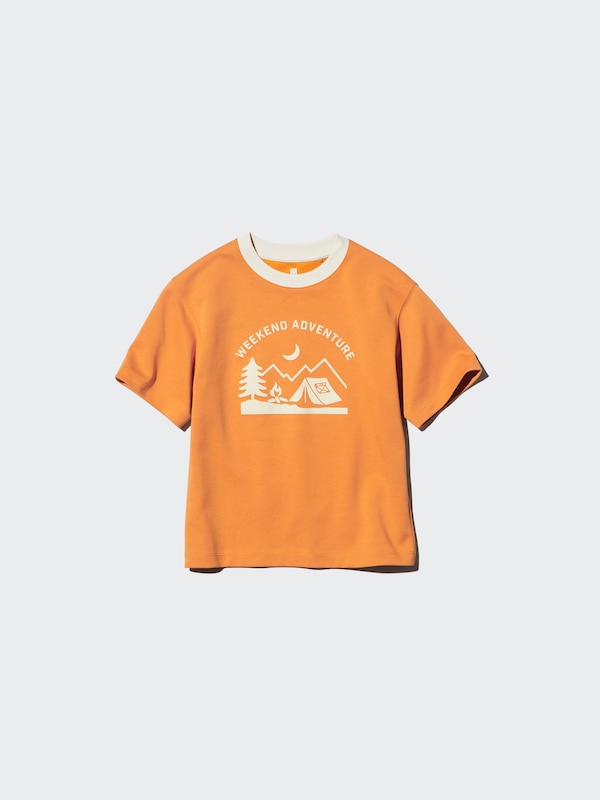 KIDS AIRism코튼그래픽크루넥T