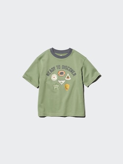 AIRism Cotton Graphic Crew Neck T-Shirt