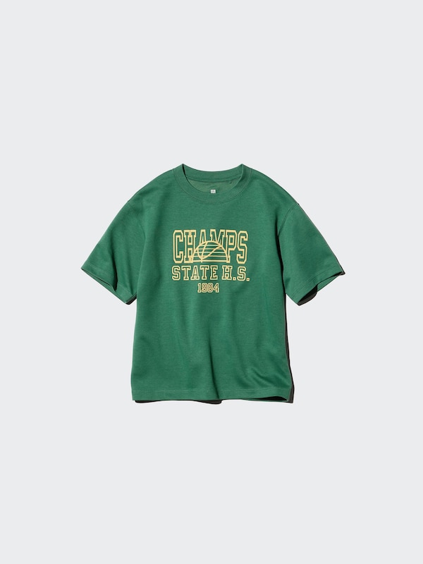 KIDS AIRism Cotton Graphic T-Shirt Crew Neck