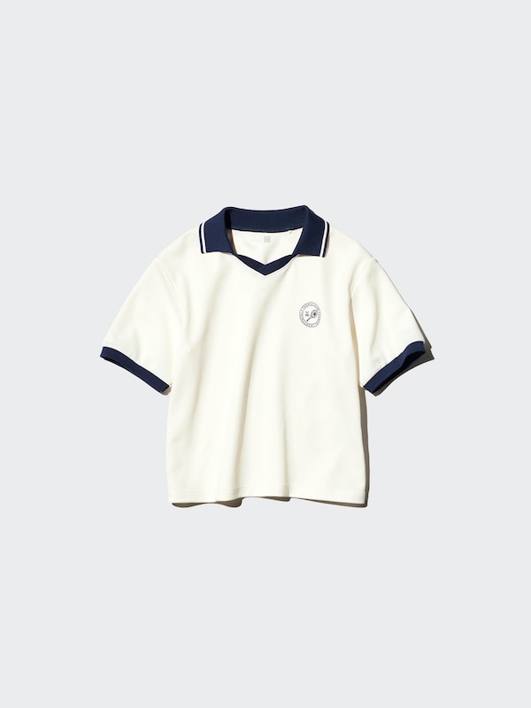 GIRLS AIRism Cotton Cropped Polo Shirt
