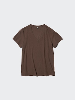 Slub Jersey V Neck T-shirt