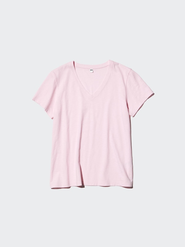 Slub Jersey V Neck T-shirt