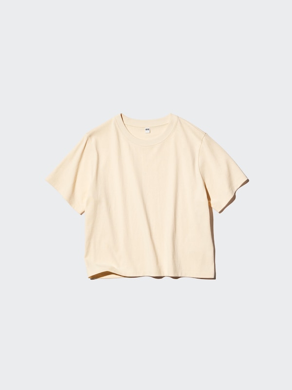 Washed Cotton Boxy T-Shirt | Short Sleeve