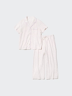 AIRism Katun Piyama Lengan Pendek (Celana Panjang)