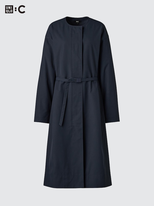 Collarless Long Coat