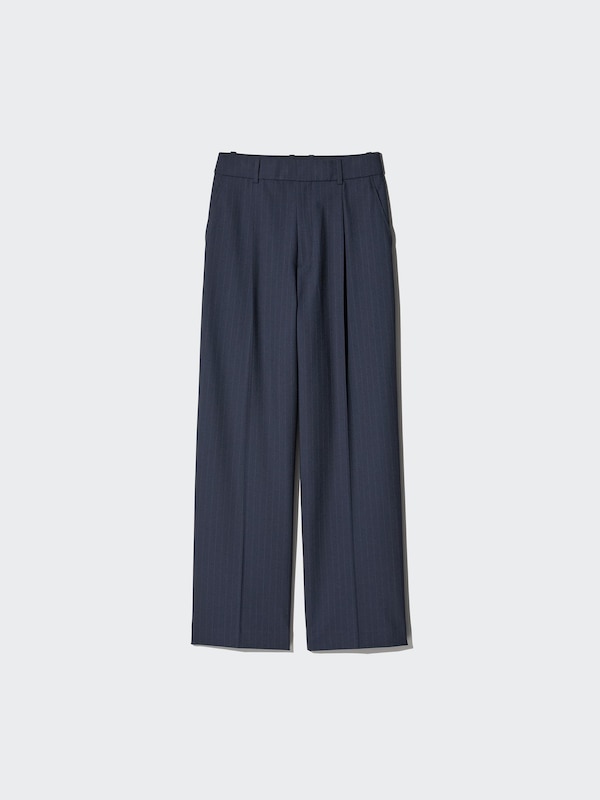 タックワイドパンツ/ストライプ