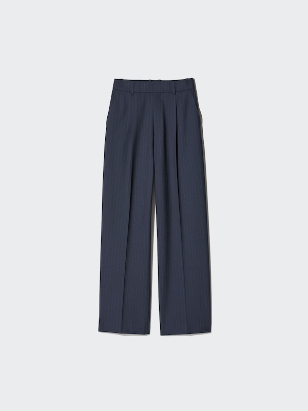 タックワイドパンツ丈長め