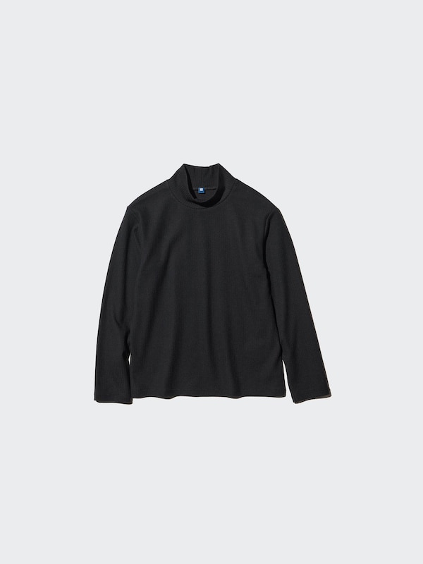 GIRLS ヒートテックコットンハイネックTシャツ長袖