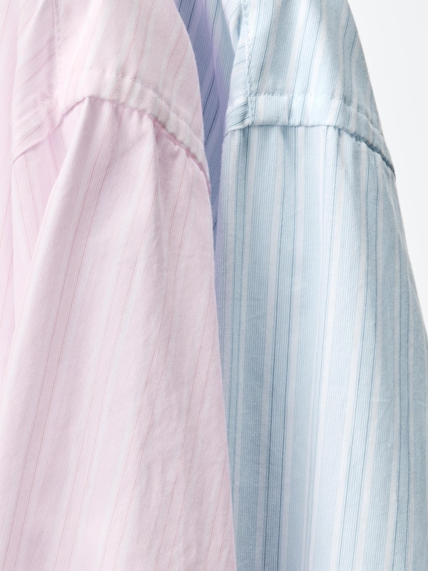 Cotton Oversized Shirt Long Sleeve (Striped)