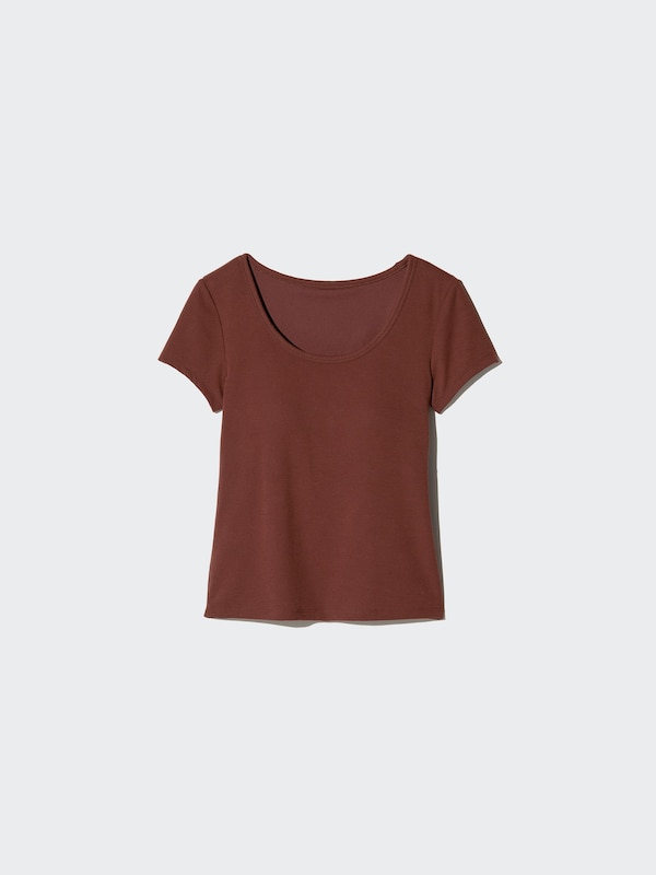 AIRism Cotton Scoop Neck Bra T-shirt